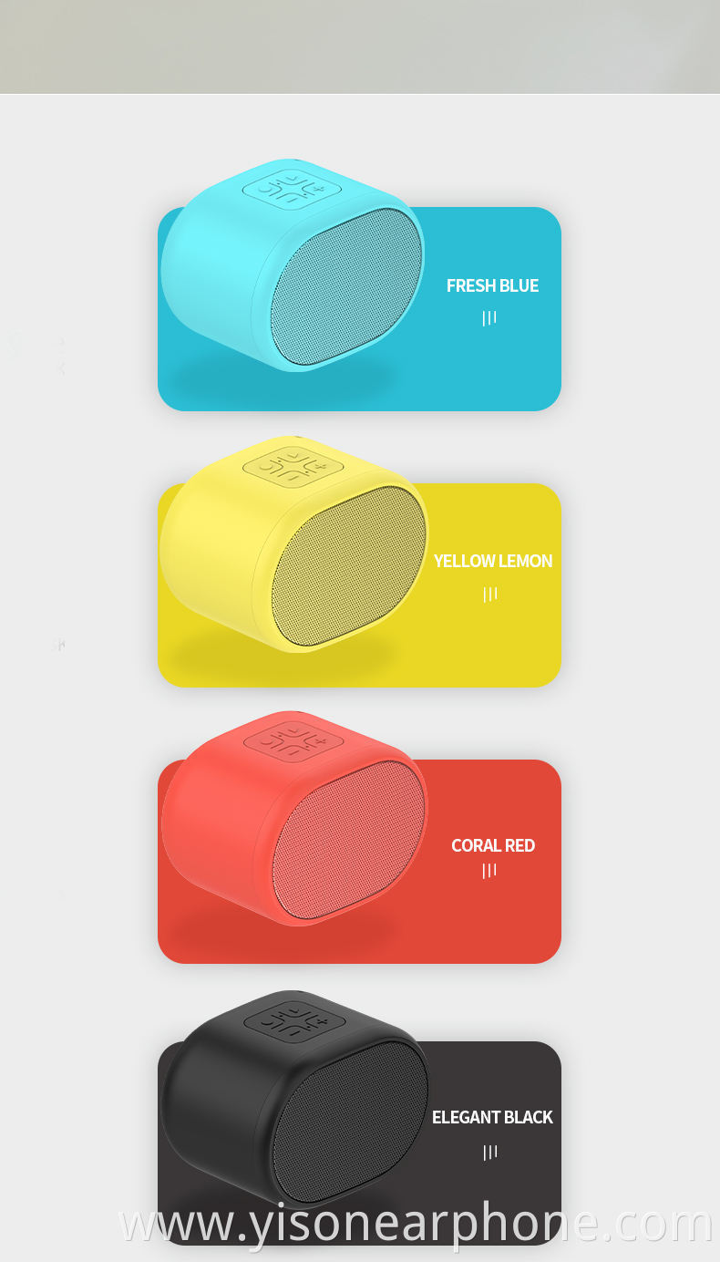 Yison New Arrival SKY-3 MINI TWS Portable Wireless Macaron Speaker, multiple colors.